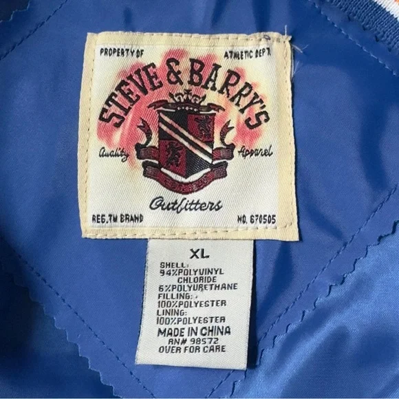 Steve & Barry's Blue Varsity Jacket with Orange Accents